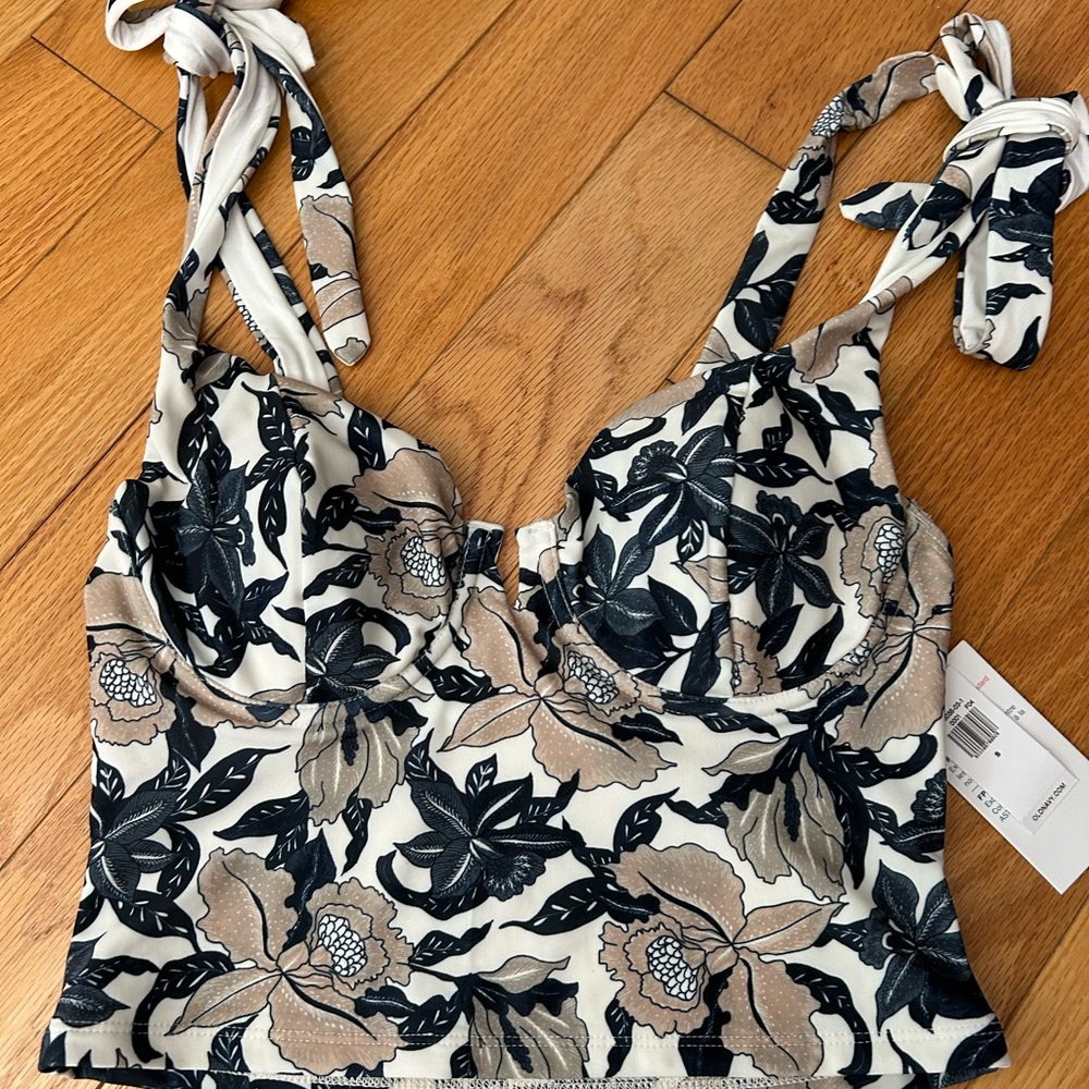 Old Navy Black and Tan Floral Top